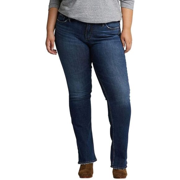 Silver Jeans Co. Women's Plus Size Suki Mid Rise Slim Bootcut Jeans 22W L33 - Picture 4 of 4